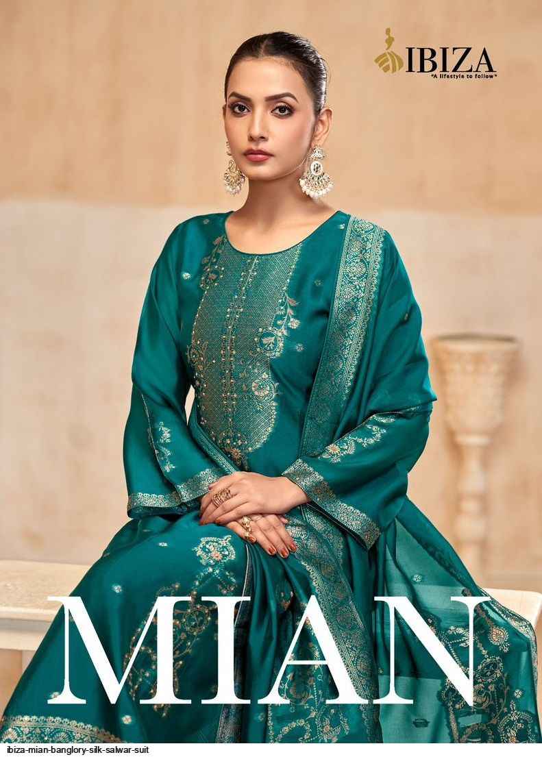 Ibiza Mian Banglory Silk Dress Material 4 pcs Catalogue