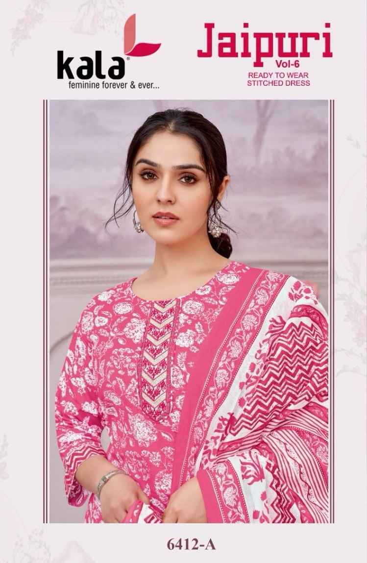 Kala Jaipuri Vol 6 Readymade Cotton Dress 12 Pc Catalog