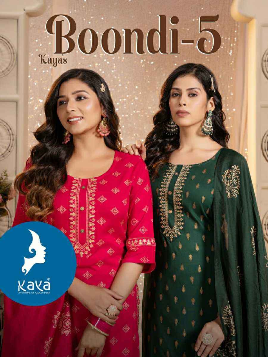 Kaya Boondi Vol 5 Rayon Kurti Combo 8 pcs Catalogue