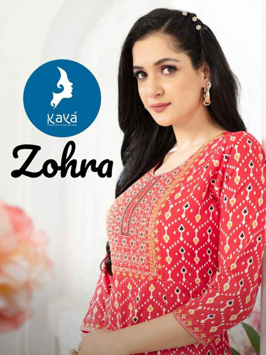 Kaya Zohra Rayon Kurti 8 pcs Catalogue