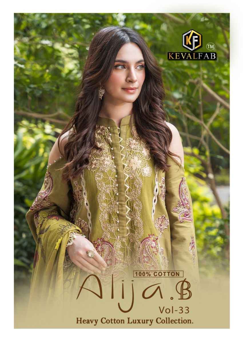 Keval Fab Alija B Vol 33 Cotton Dress Material 6 pcs Catalogue