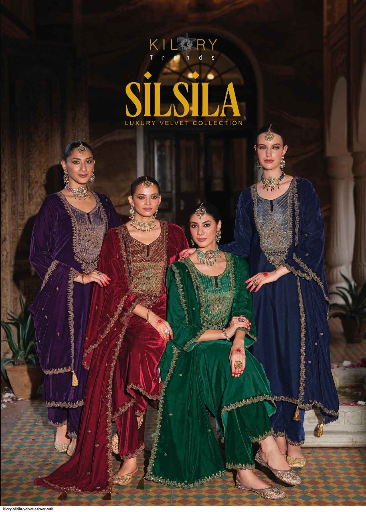 Kilory Trendz Silsila Velvet Dress Material 6 pcs Catalogue