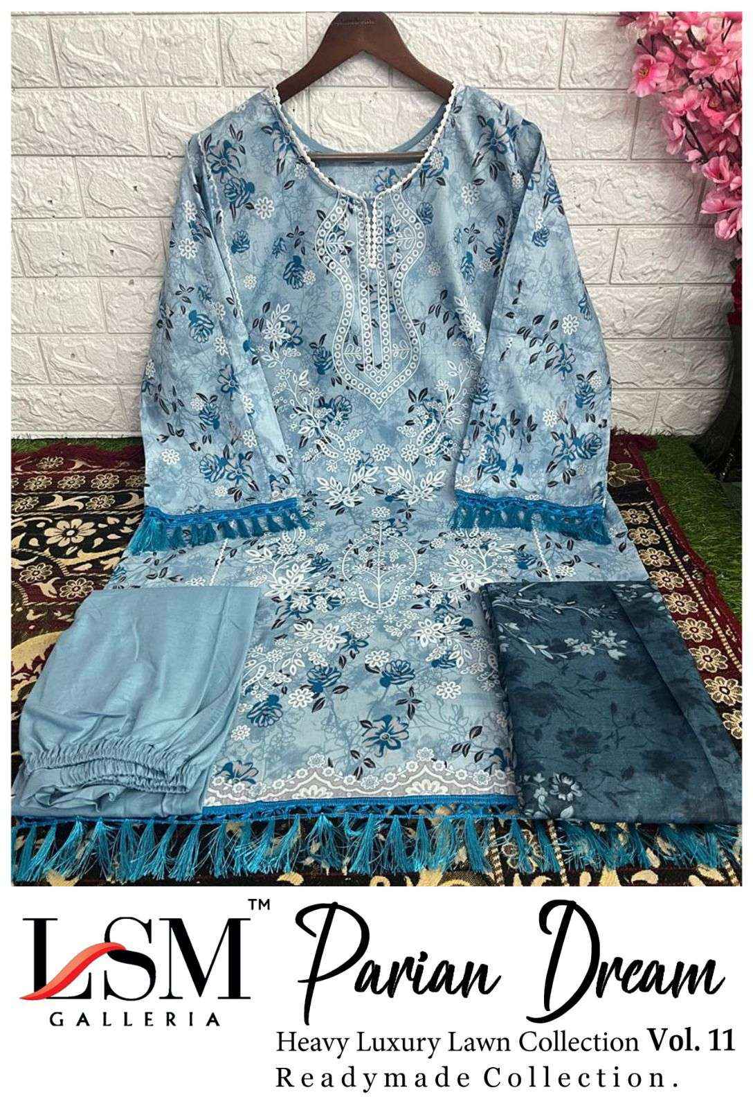 LSM Galleria Parian Dream Vol 11 Readymade Lawn Cotton Dress 6 pcs Catalogu