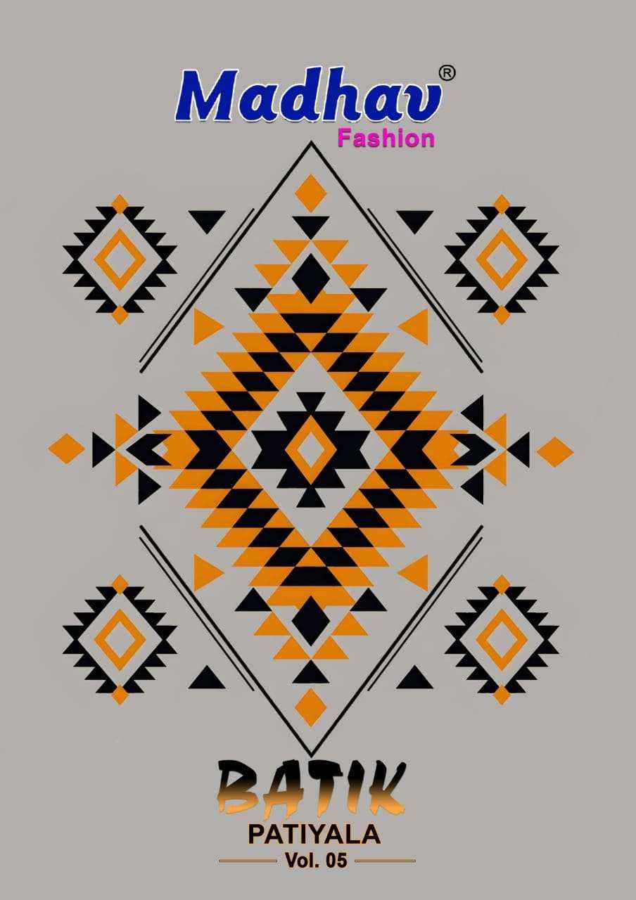 Madhav Fashion Batik Patiyala Vol 5 Cotton Dress Material 10 pcs Catalogue