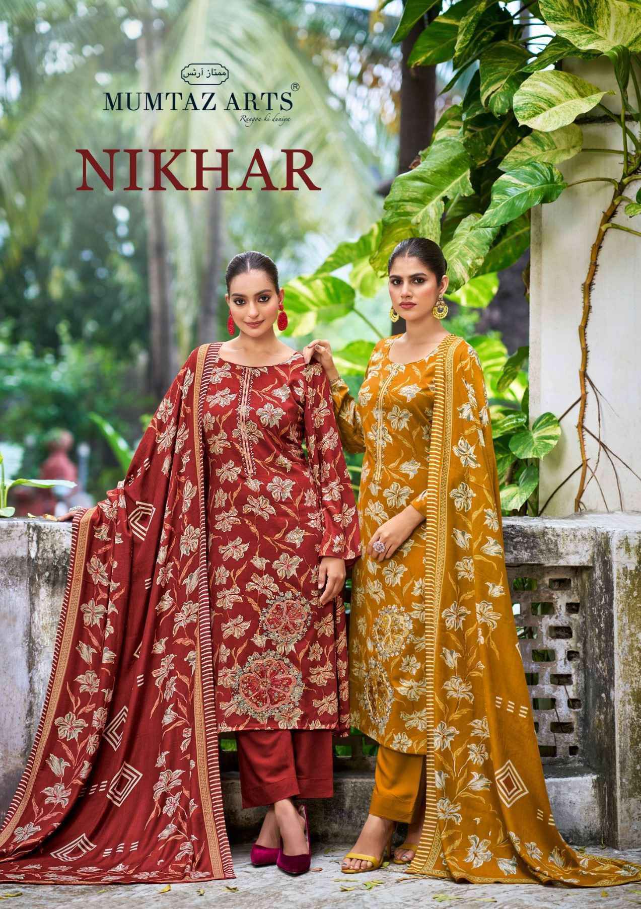 Mumtaz Arts Nikhar Viscouse Pashmina Dress Material 4 pcs Catalogue