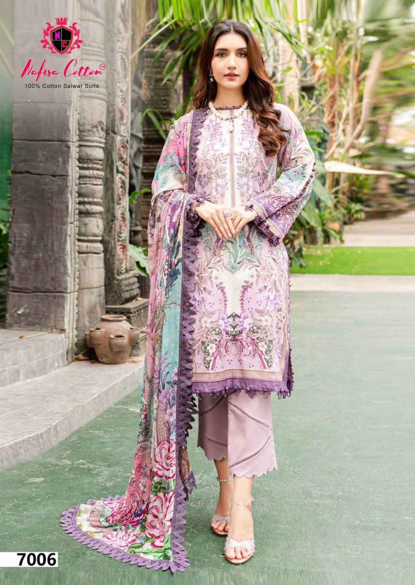 Nafisa Cotton Esra Karachi Vol 7 Cotton Dress Material 6 Pc Catalog