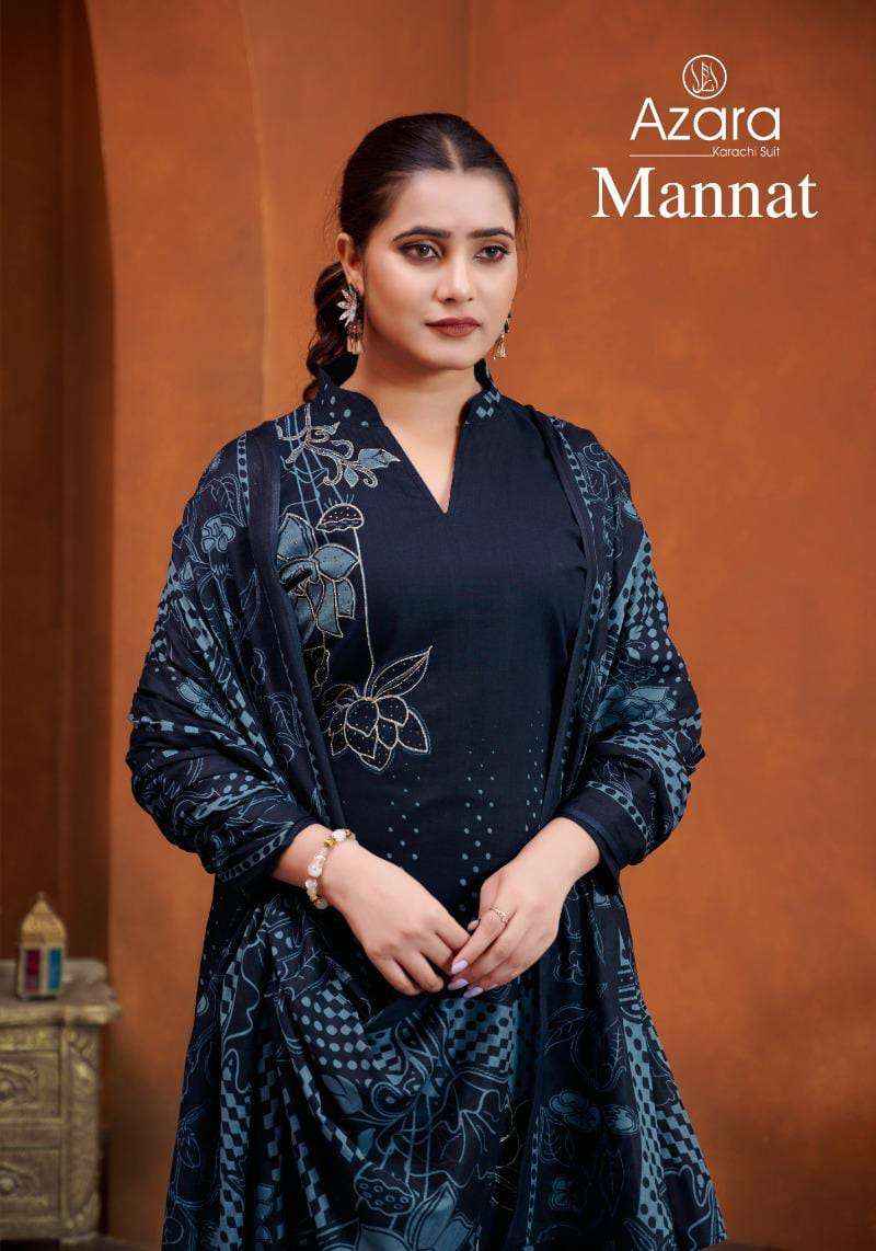 Radhika Fashion Azara Mannat Lawn Cotton Dress Material 4 pcs Catalogue