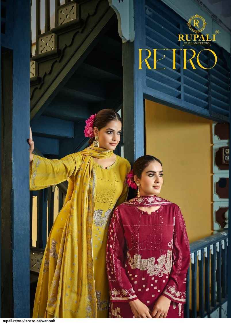 Rupali Fashion Retro Viscouse Pashmina Dress Material 6 pcs Catalogue