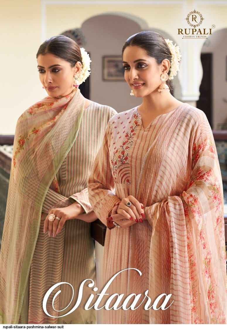 Rupali Fashion Sitaara Pashmina Dress Material 6 pcs Catalogue