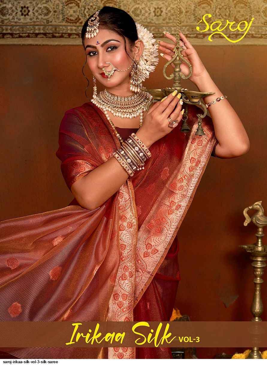 Saroj Irikaa Silk Vol 3 Silk Saree 6 pcs Catalogue