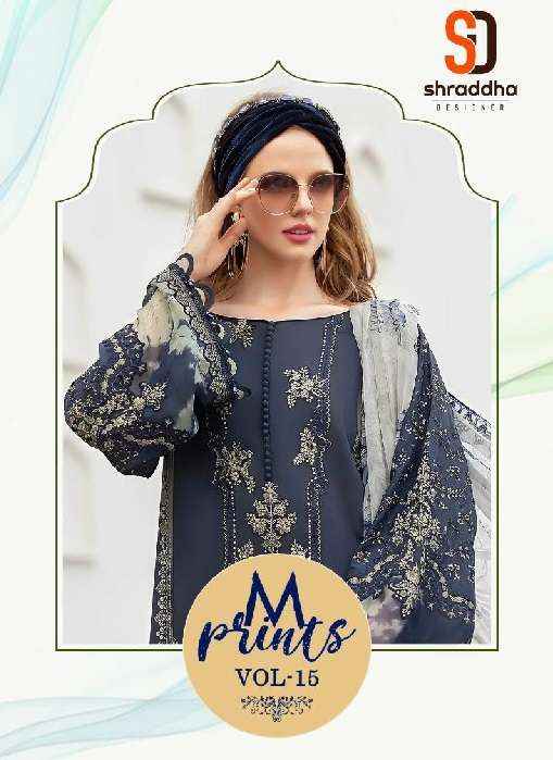 Sharaddha Designer M Print Vol 15 Lawn Cotton Dress Material 6 pcs Catalogue