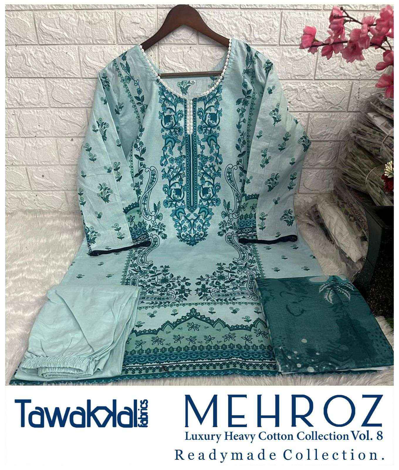 Tawakkal Mehroz Luxury Heavy Cotton Collection Vol 8 Readymade Cotton Dress 10 pcs Catalogue