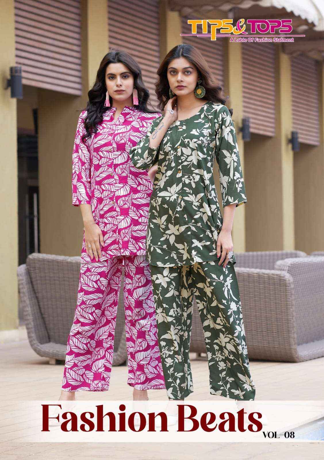 Tips & Tops Fashion Beats Vol 8 Reyon Co ord Set 6 pcs Catalogue
