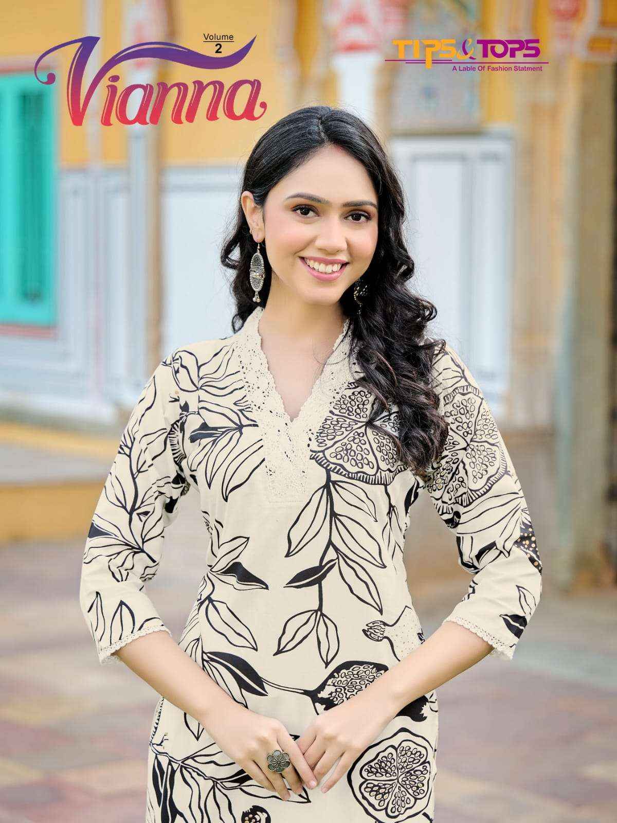 Tips & Tops Viana Vol 2 Rayon Kurti 6 pcs Catalogue