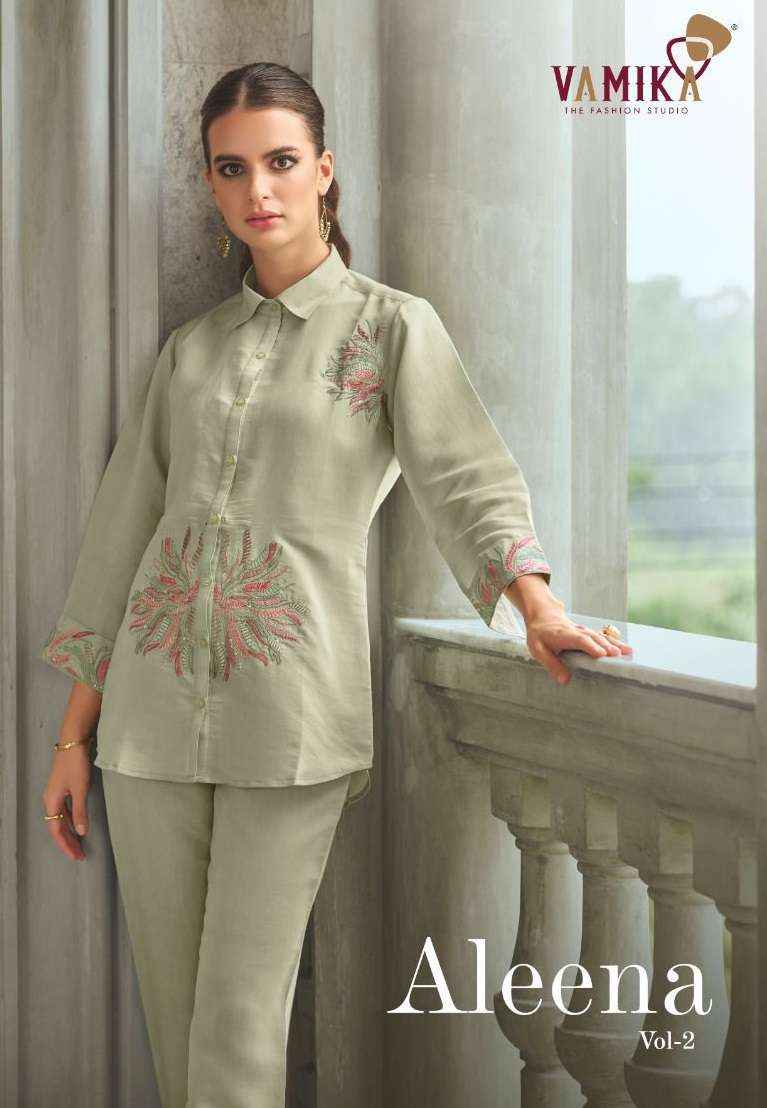 Vamika Aleena Vol 2 Viscouse Co ord Set 4 pcs Catalogue