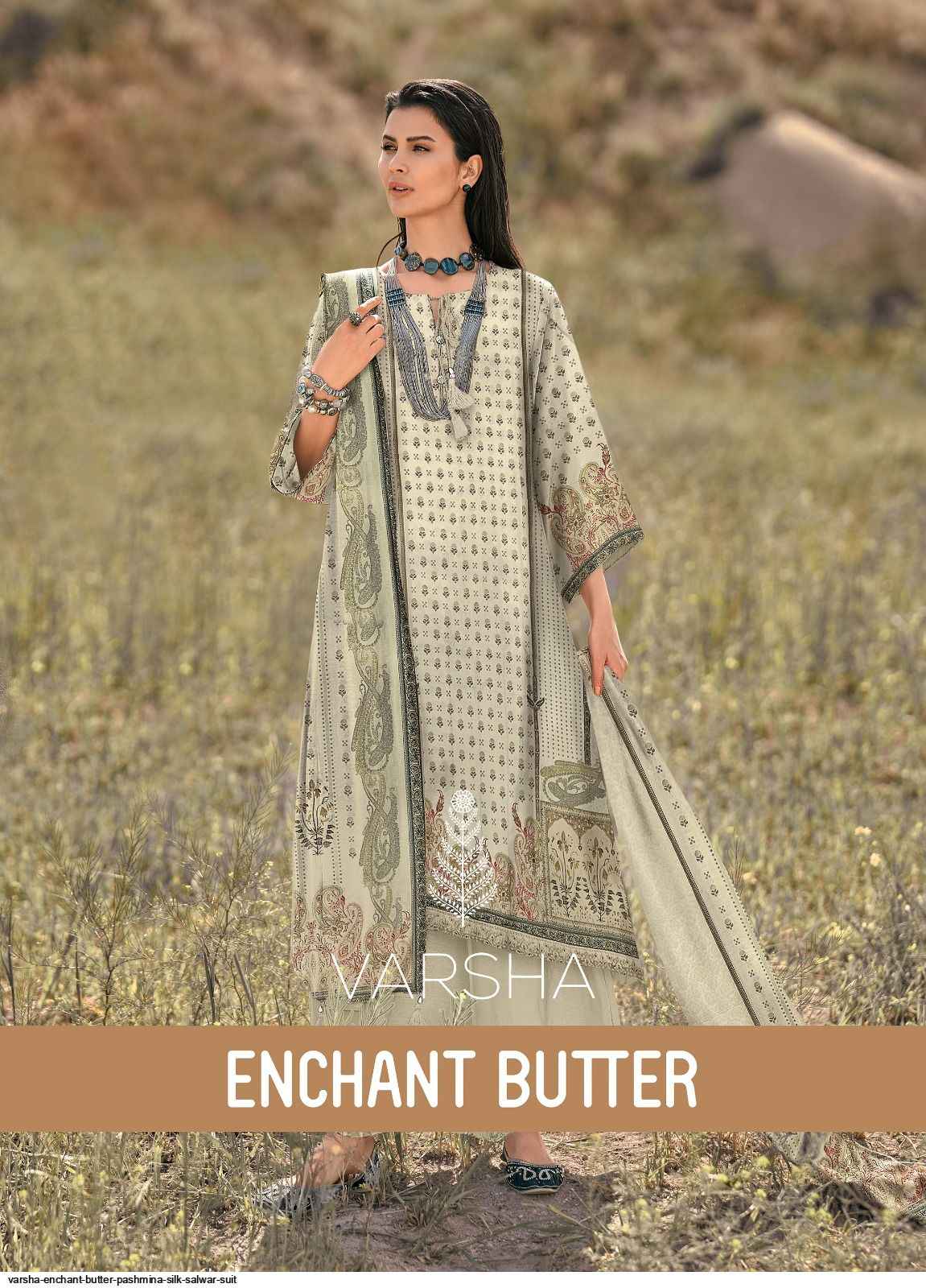 Varsha Enchant Butter Pashmina Silk Dress Material 4 pcs Catalogue