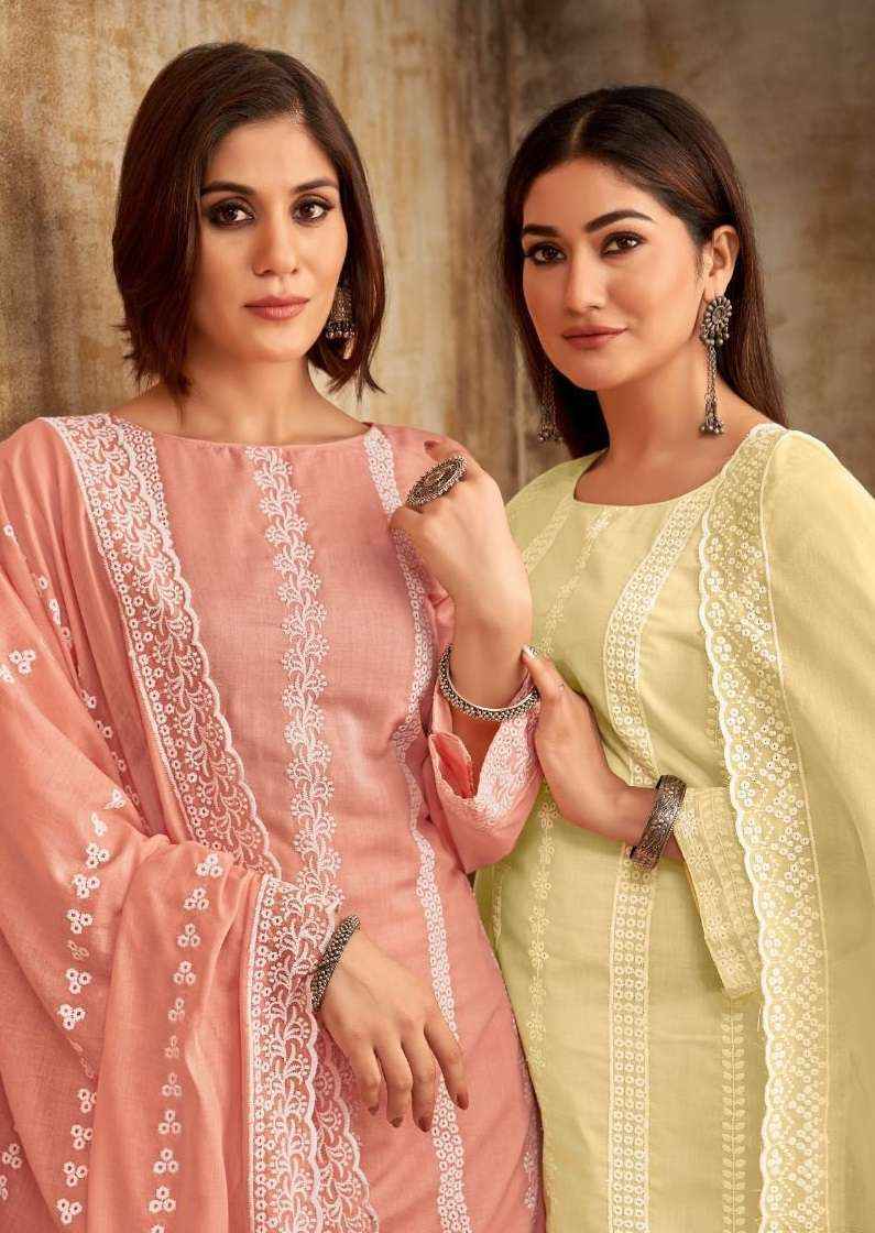 Al Karam Lahori Cotton Dress Material 4 pcs Catalogue