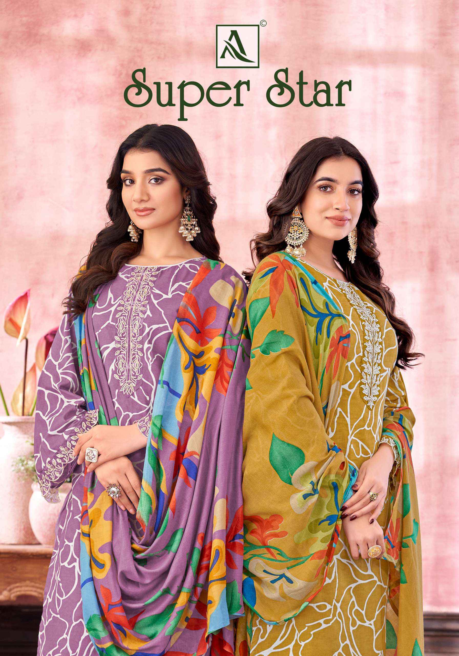 Alok Super Star Cambric Cotton Dress Material 6 pcs Catalogue