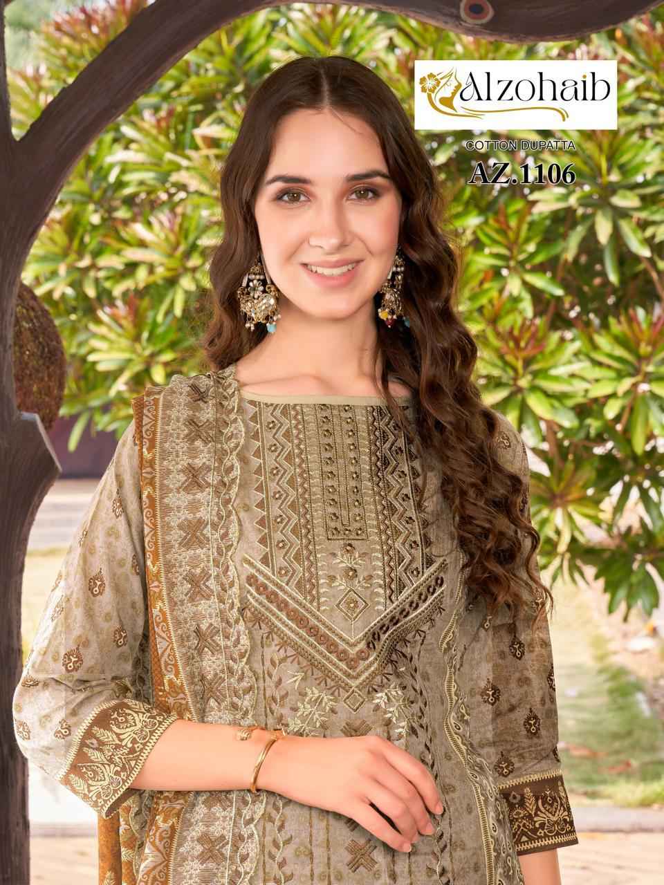 Alzohaib AZ Cotton Dress Material 6 pcs Catalogue