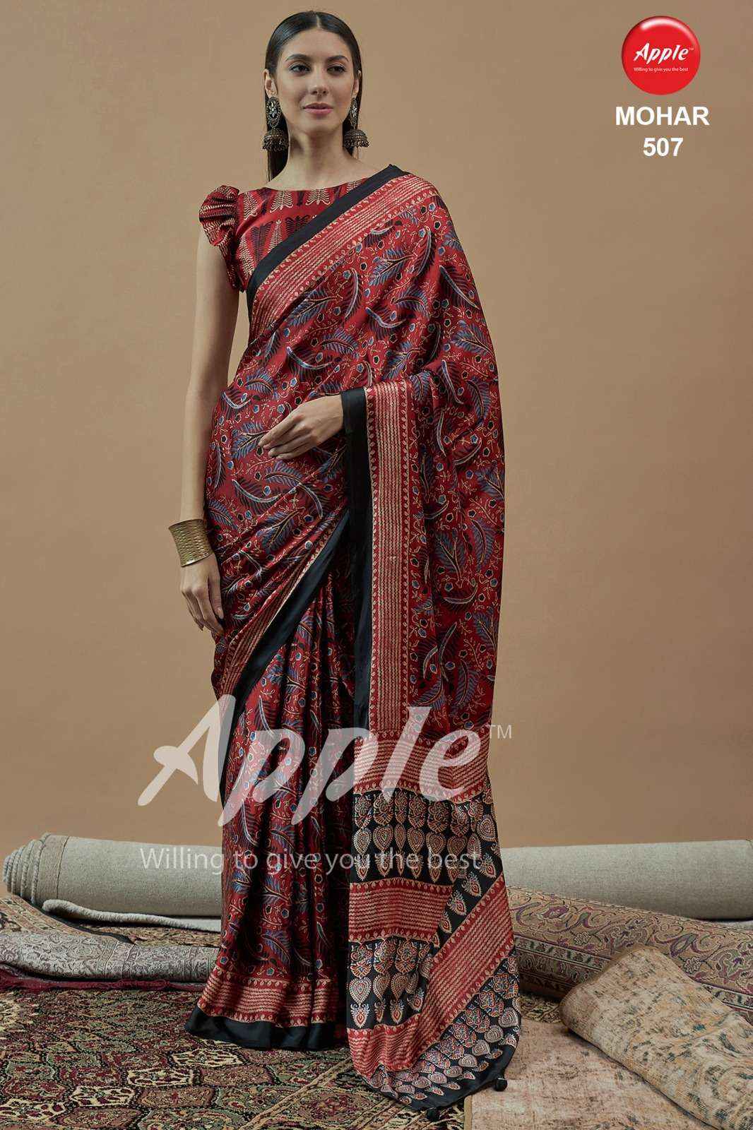 Apple Mohar Vol 5 Satin Saree 8 pcs Catalogue