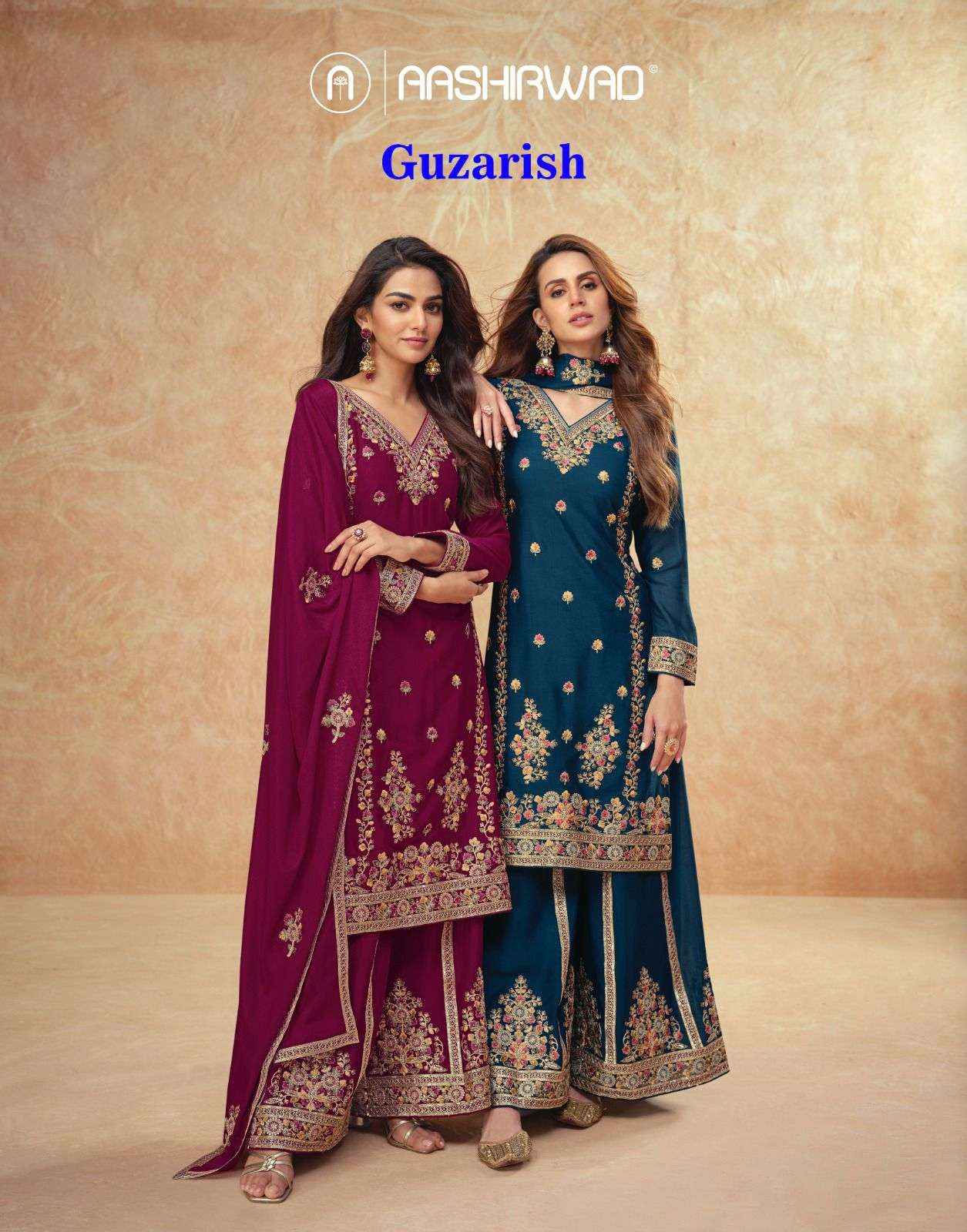 Ashirwad Guzarish Readymade Chinon Silk Dress 3 pcs Catalogue