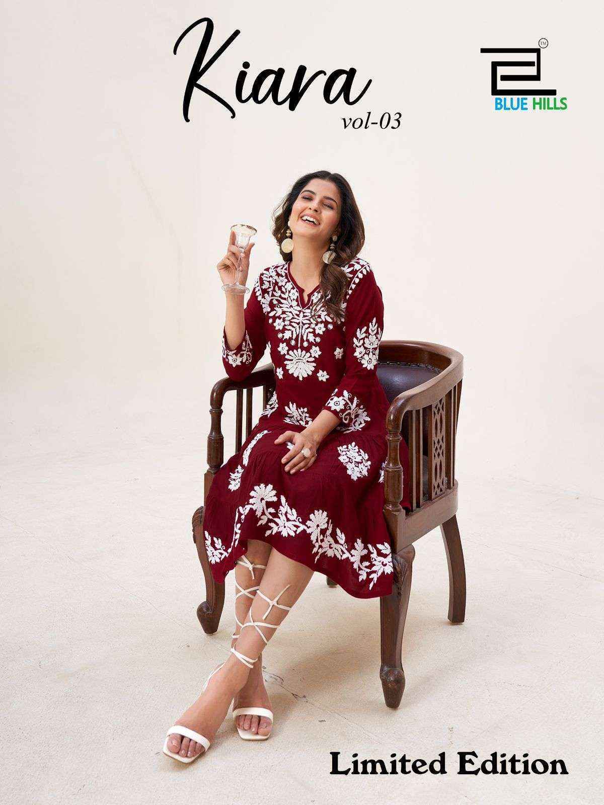 Blue Hills Kiara Vol 3 Limited Edition Fancy Weastern Kurtis 4 pcs Catalogue