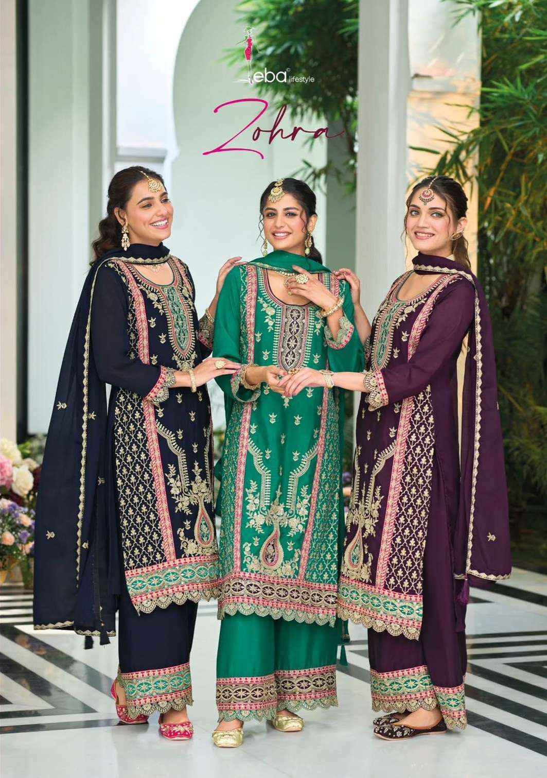 Eba Lifestyle Zohra Readymade Chinone Dress 3 pcs Catalogue