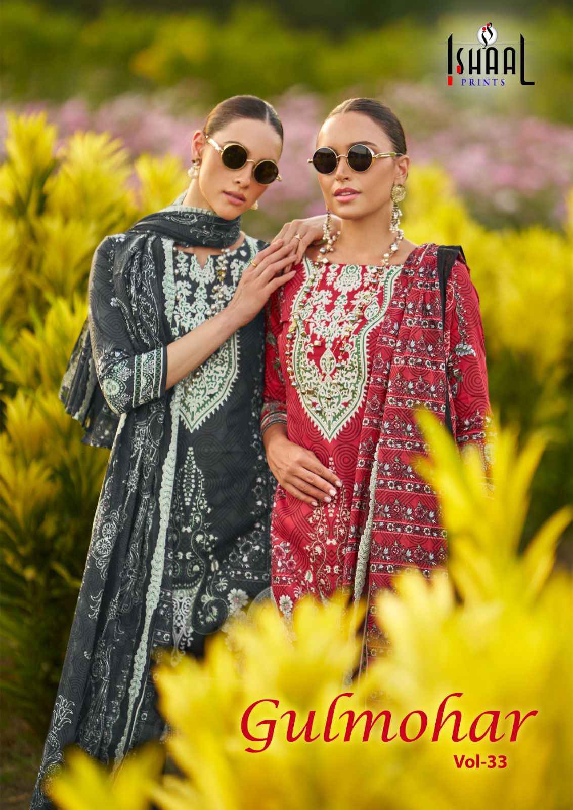 Ishaal Prints Gulmohar Vol 33 Lawn Dress Material 10 Pc Catalouge