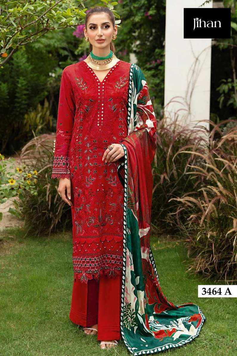 Jihan Riwayat Luxury Lawn Collection Rayon Dress Material 2 pcs Catalogue