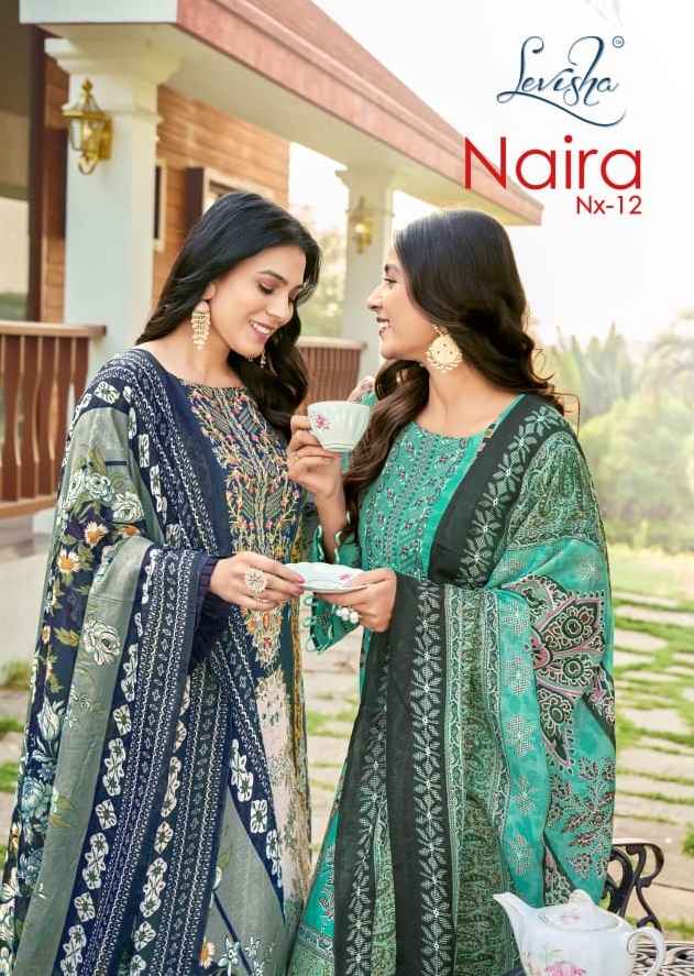 Levisha Naira Nx Vol 12 Cotton Dress Material 8 pcs Catalogue