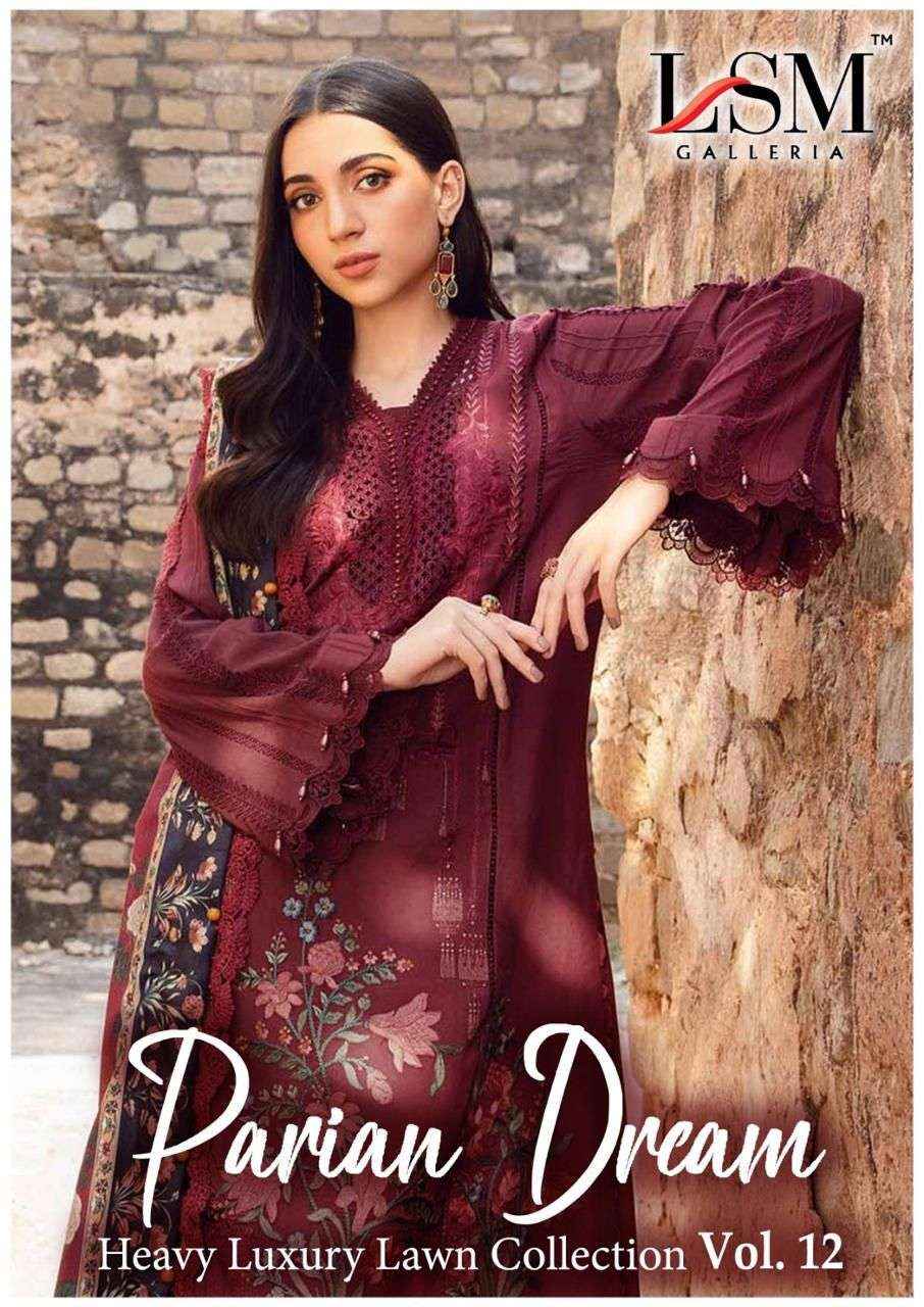 LSM Galleria Parian Dream Vol 12 Lawn Dress Material 6 pcs