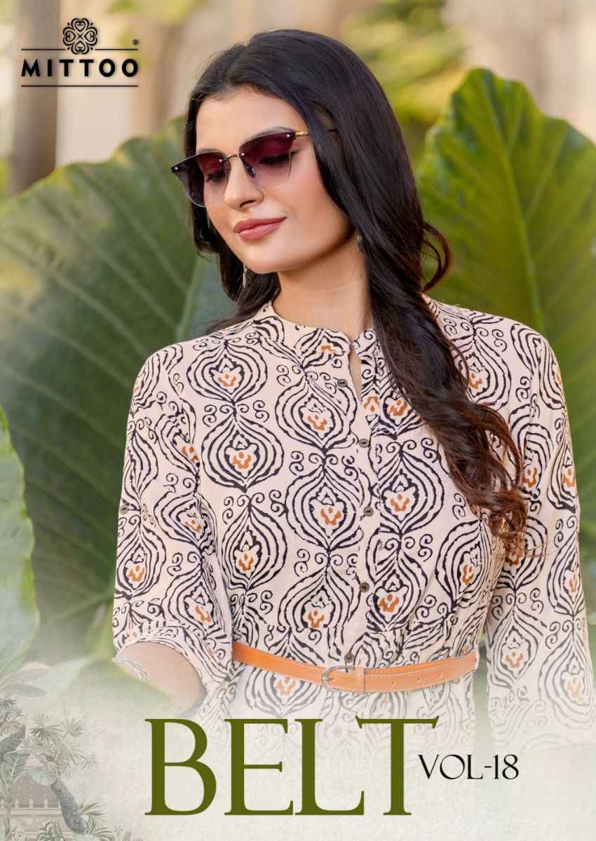 Mittoo Belt Vol 18 Rayon Kurti 6 pcs Catalogue