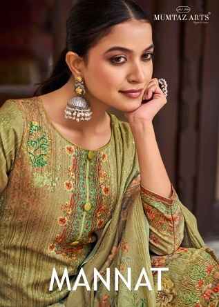 Mumtaz Arts Mannat Jam Satin Dress Material 7 pcs Catalogue