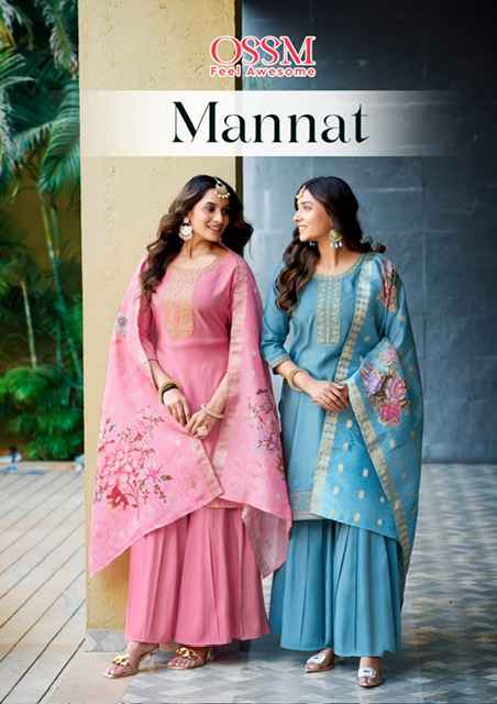 Ossm Mannat Roman Silk Kurti Combo 6 pcs Catalogue