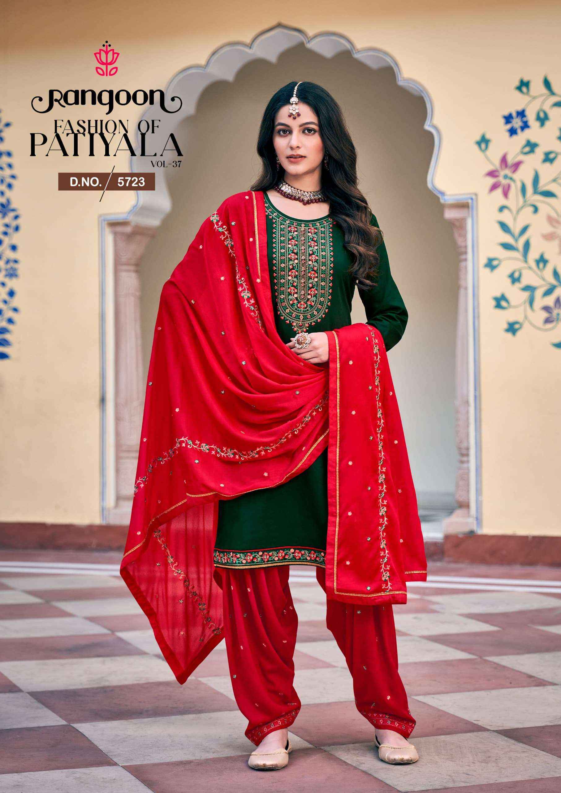 Rangoon Fashion Of Patiyala Vol 37 Readymade Silk Dress 6 pcs Catalogue