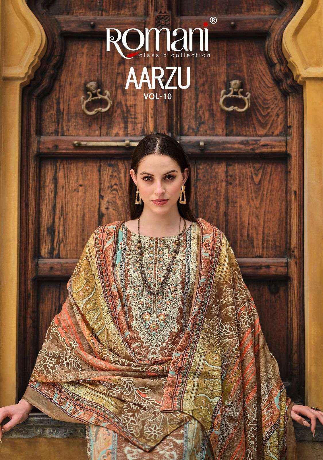 Romani Aarzu Vol 10 Cotton Dress Material 8 pcs Catalogue