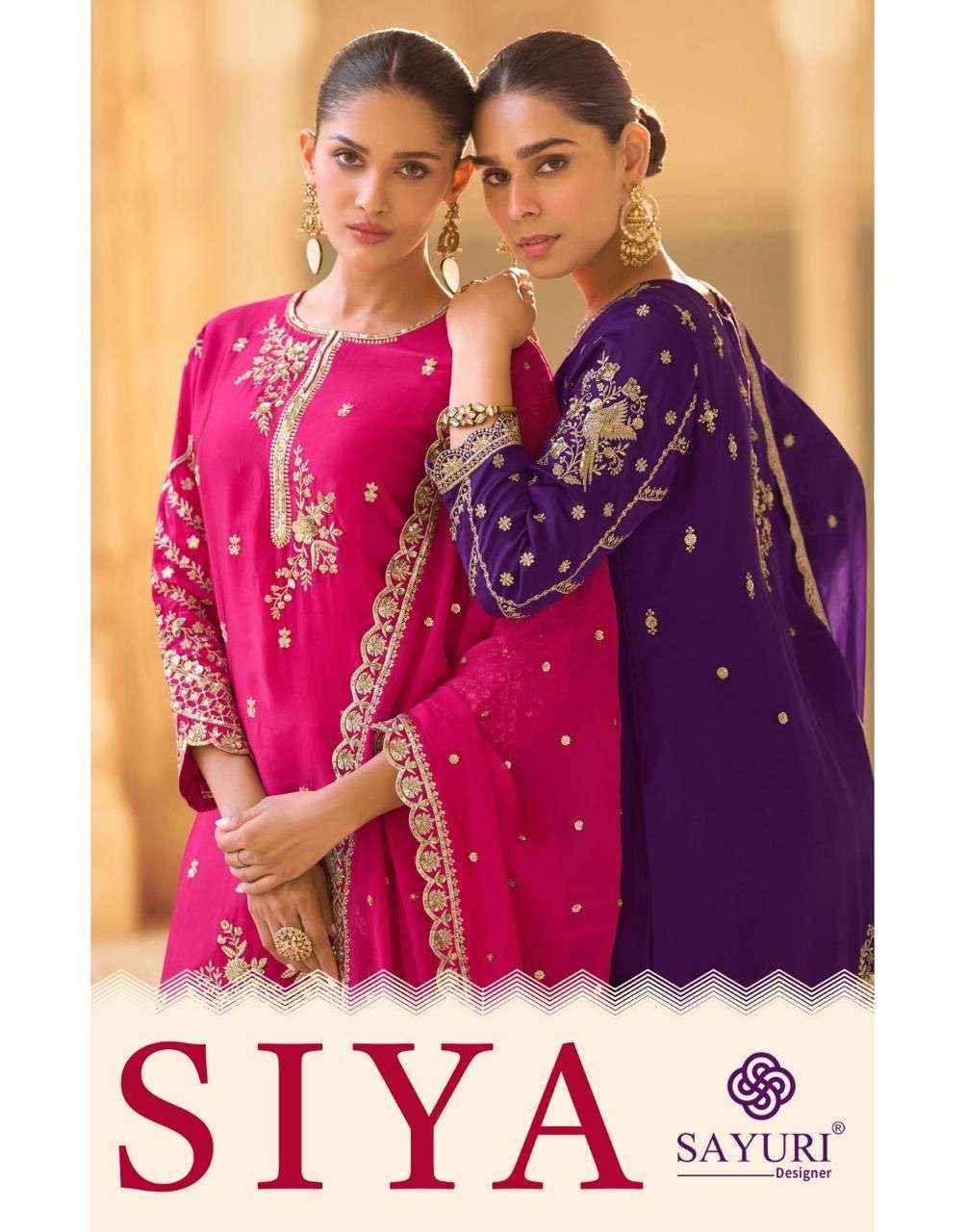 Sayuri Designer Siya Readymade Crepe Silk Dress 3 pcs Catalogue