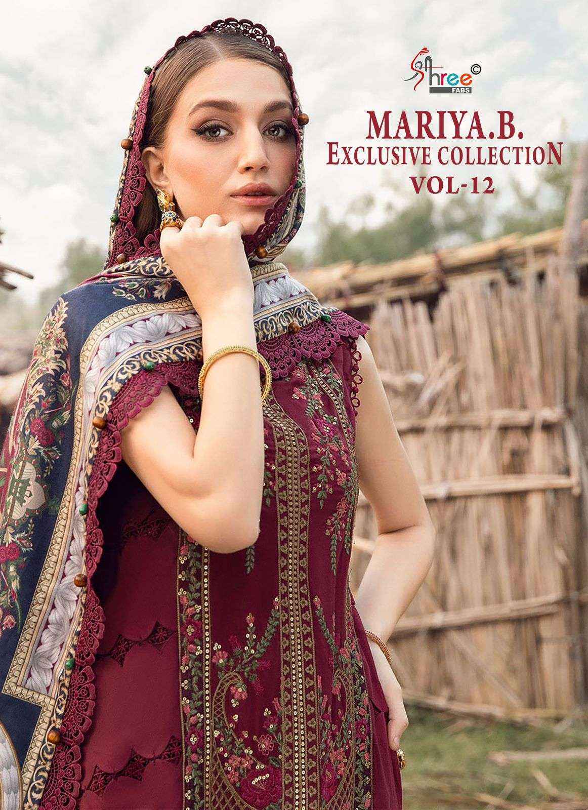 Shree Fabs Maria B Exclusive Collection VOL 12 Cotton Dress Material 6 pcs Catalogue 