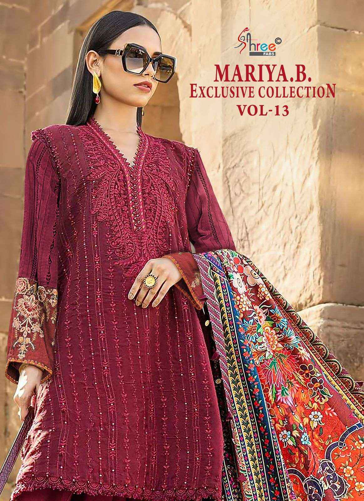 Shree Fabs Maria B Exclusive Collection Vol 13 Rayon Dress Material 6 pcs Catalogue