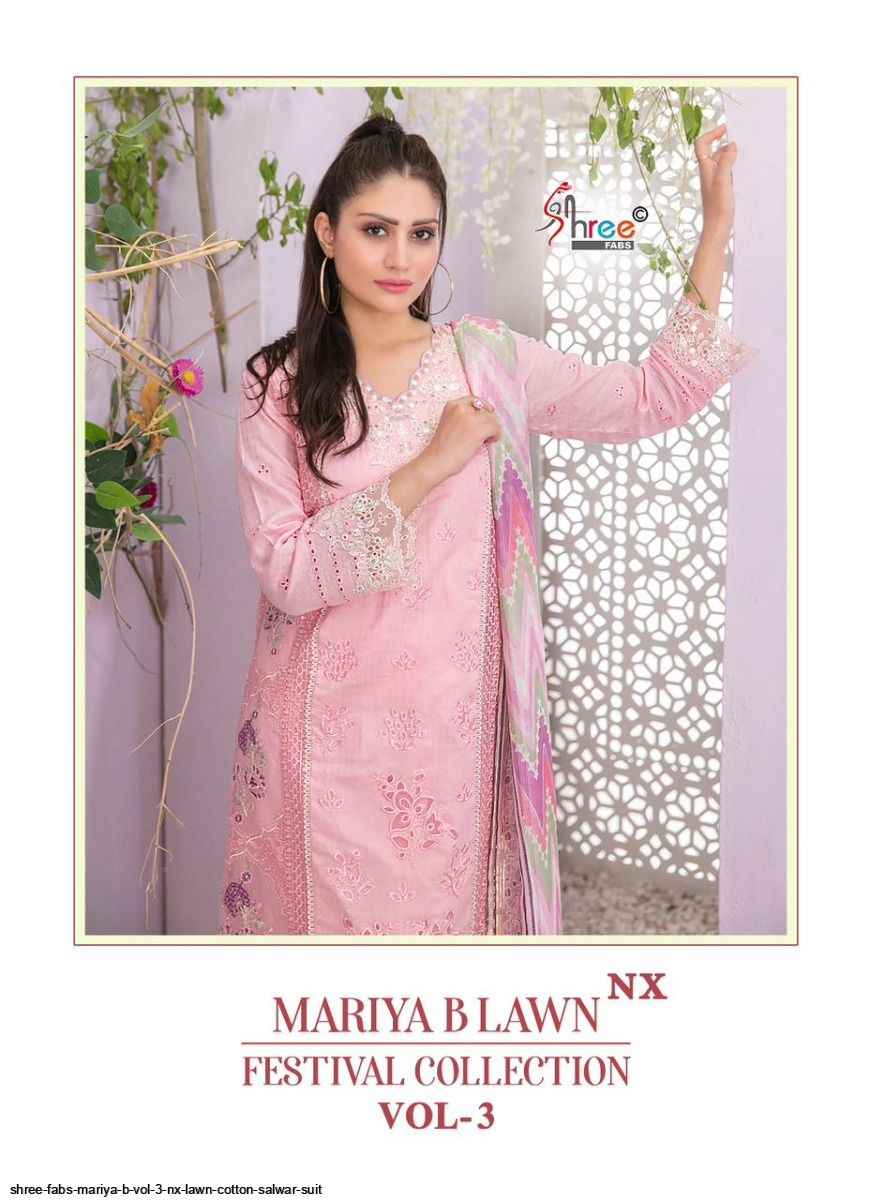 Shree Fabs Mariya B Lawn Vol 3 Nx Lawn Cotton Dress Material 4 pcs Catalogue