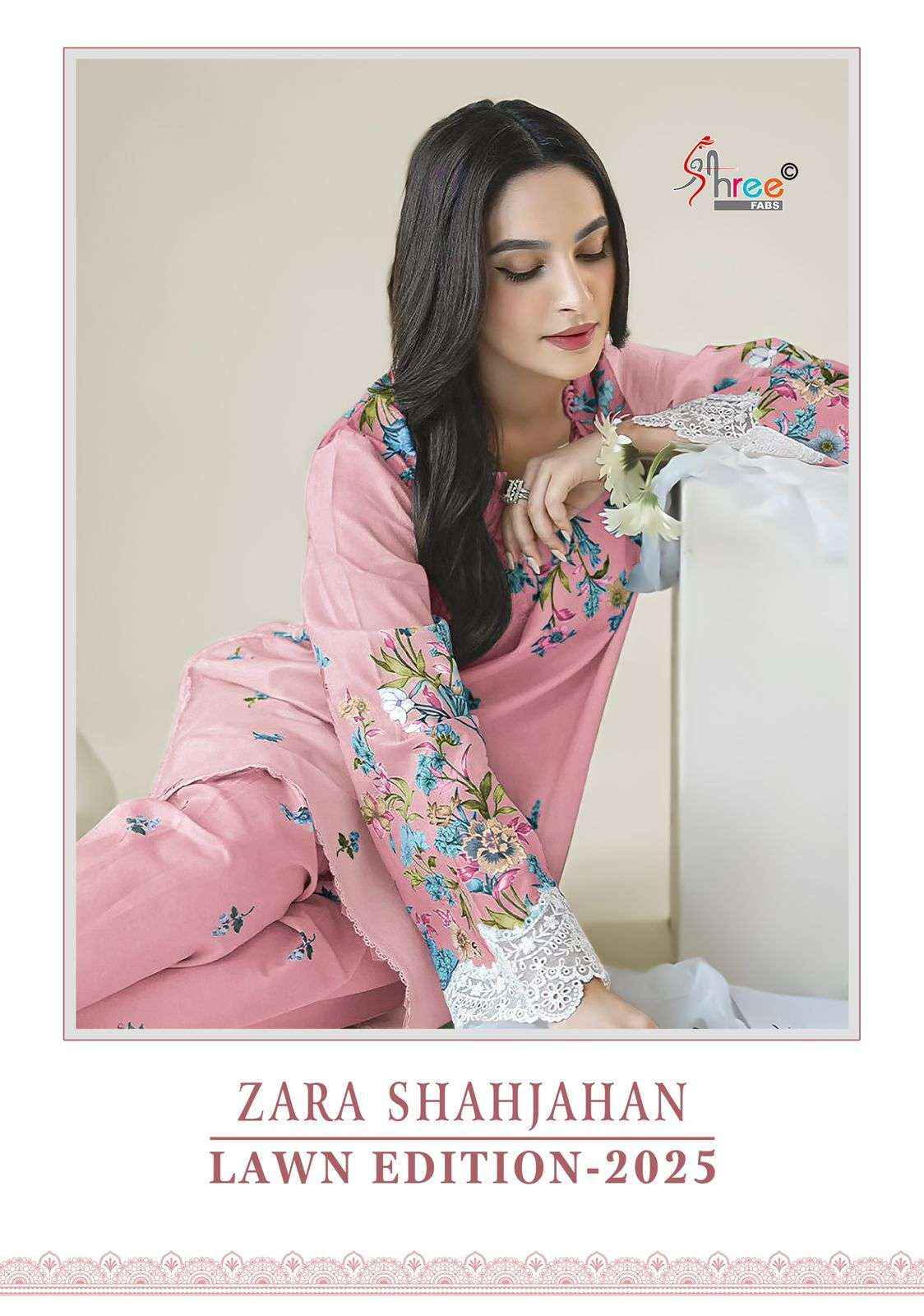 Shree Fabs Zara Shahjahan Lawn Edition 25 Cotton Dress Material 4 pcs Catalogue 