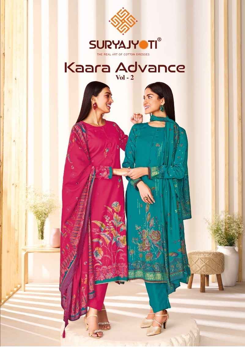 Suryajyoti Kaara Advance Vol 2 Jam Satin Dress Material 6 pcs Catalogue