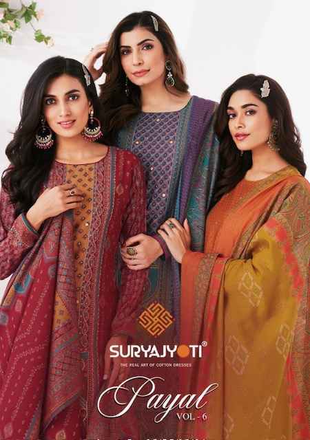 Suryajyoti Payal Vol 6 Modal Dress Material 6 pcs Catalogue