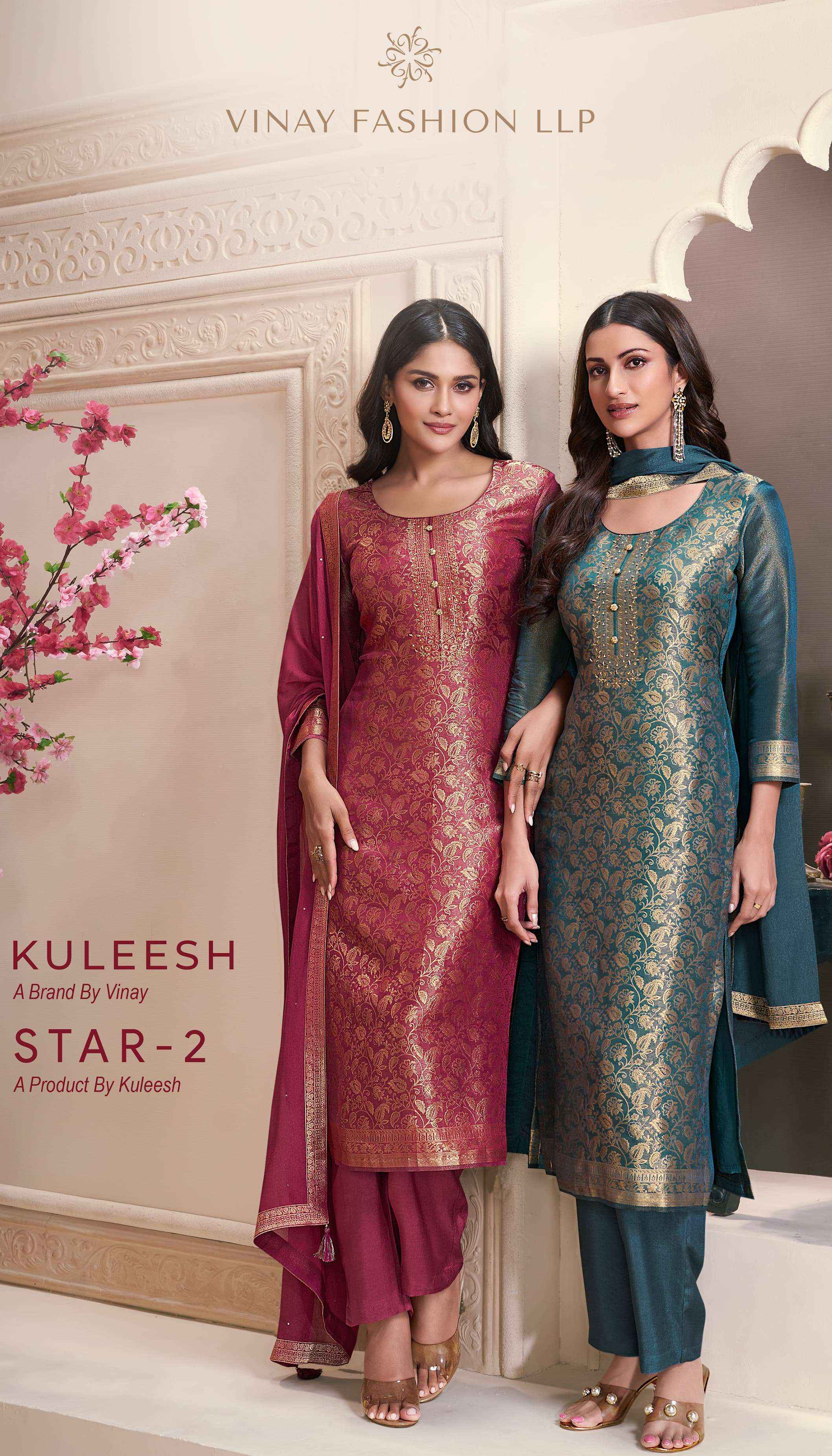 Vinay Fashion Kuleesh Star Vol 2 Simer Jacquard Dress Material 4 pcs Catalogue