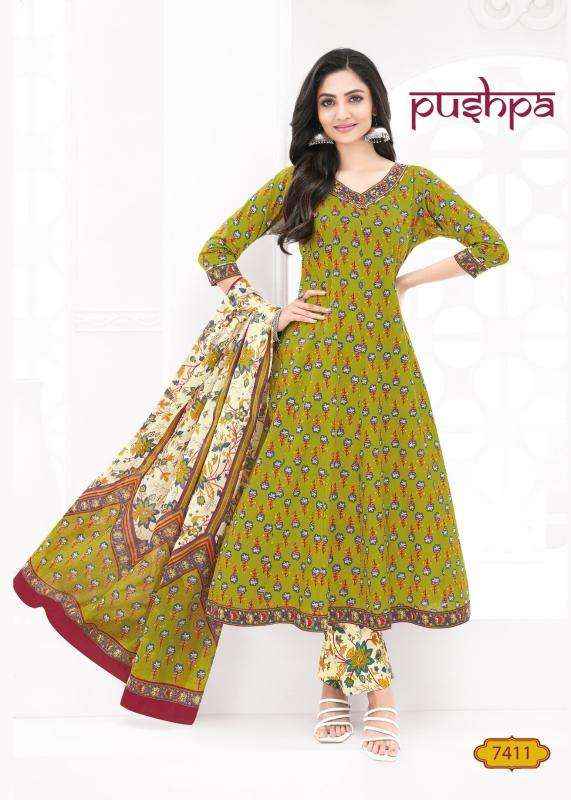 Aarvi Fashion Pushpa Vol 1 Readymade Anarkal Cotton Dress 8 pcs Catalogue