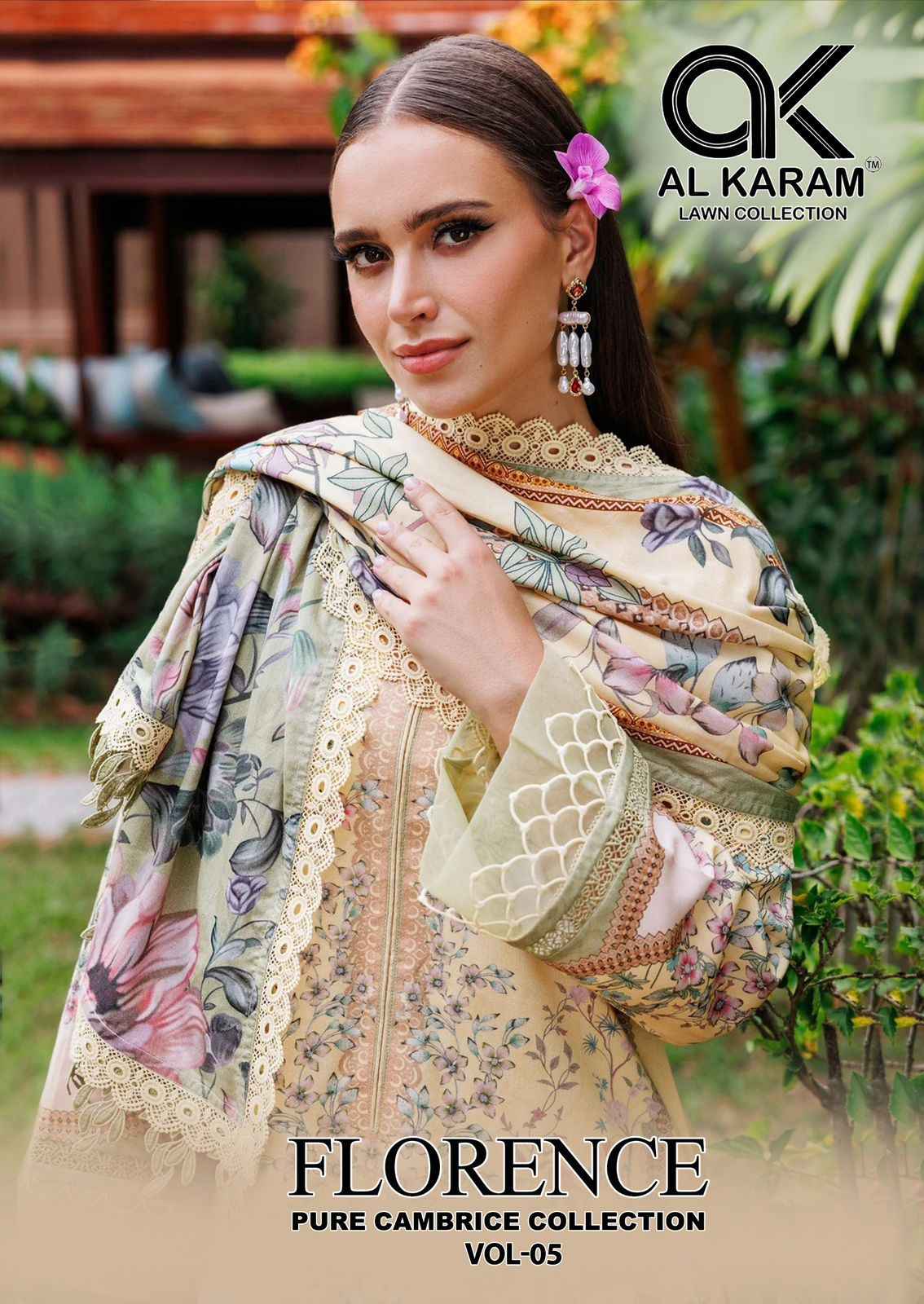 Al Karam Florence Vol 5 Cambric Cotton Dress Material 6 pcs Catalogue