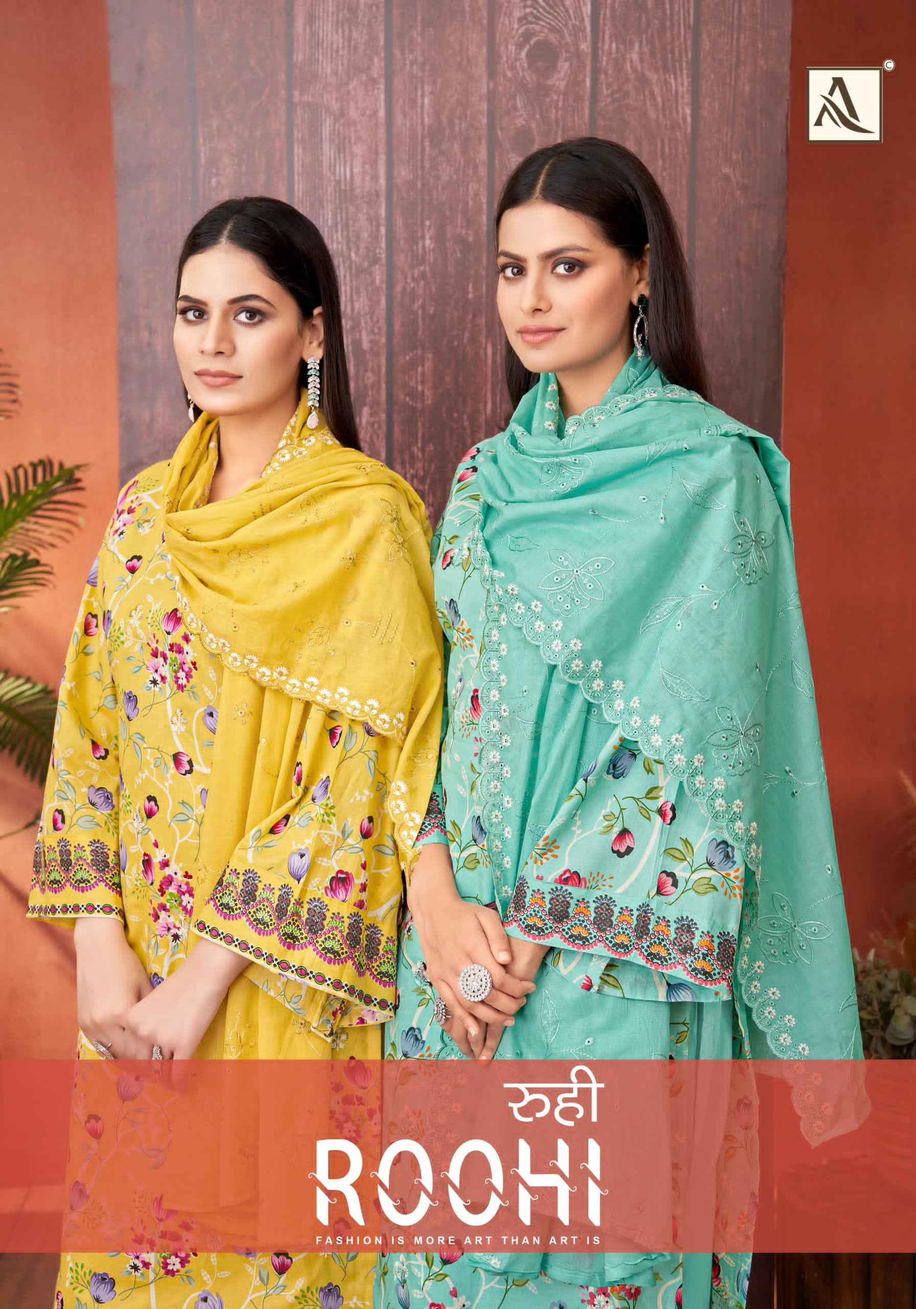 Alok Roohi Cambric Cotton Dress Material 6 pcs Catalogue