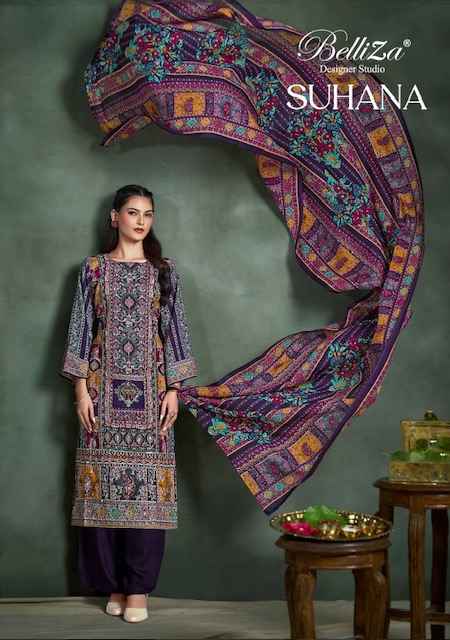 Belliza Suhana Viscouse Rayon Dress Material 6 pcs Catalogue