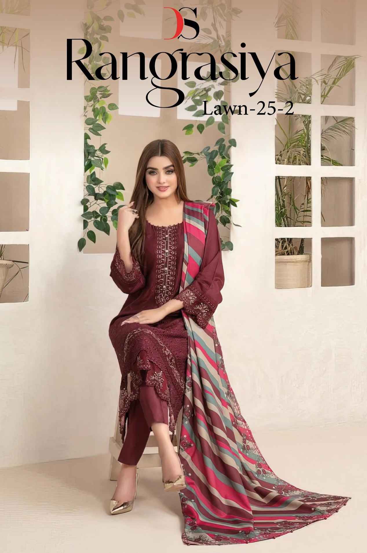 Deepsy Rangrasiya Lawn 25 2 Cotton Dress Material 6 pcs Catalogue