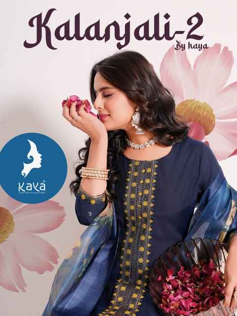 Kaya Kalanjali Vol 2 Roman Silk Kurti Combo 6 pcs Catalogue